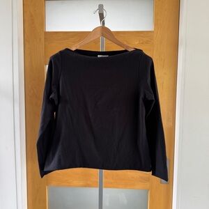 Elegant Black Long Sleeve Women's Top
